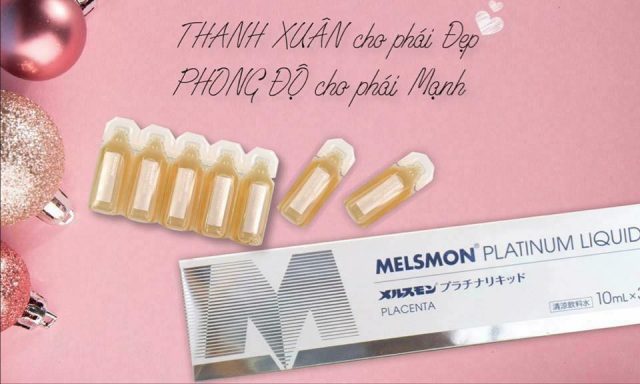 Nước uống nhau thai ngựa melsmon platinum liquid placenta